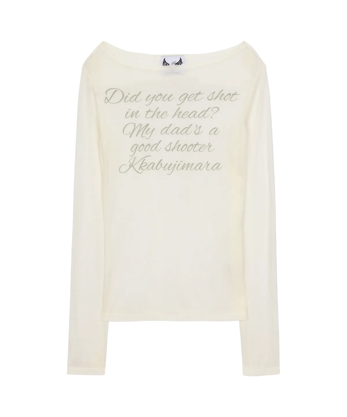 Lettering Sheer T-shirt